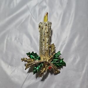 Signed Gerry's Candle Brooch